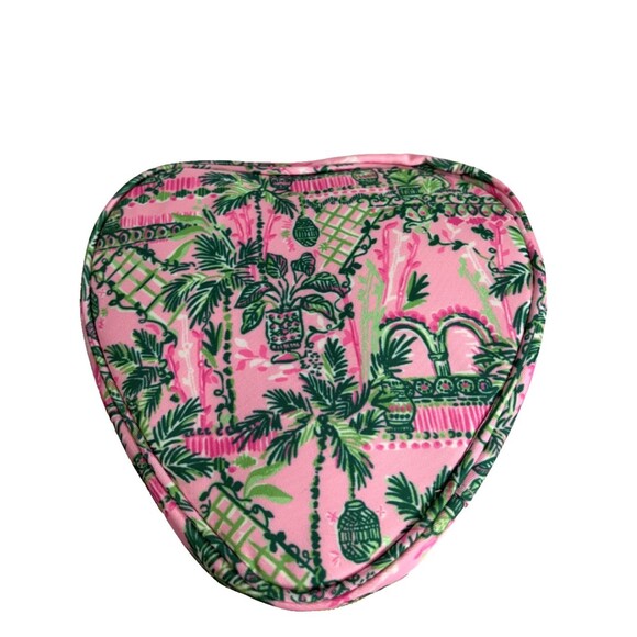 Lilly Pulitzer Mandevilla Baby Always Worth It Heart Shape Make Up Zipper Pouch - Picture 3 of 5